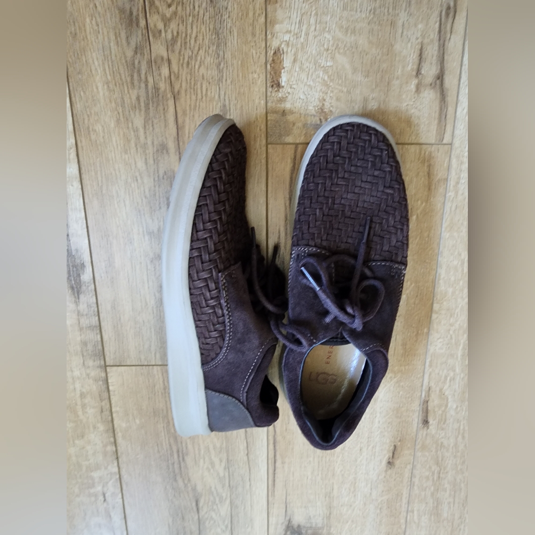Ugg Hepner Woven Luxe Lace Up Suede Trainer Comfort Sneaker Shoes Sz 7 1020367